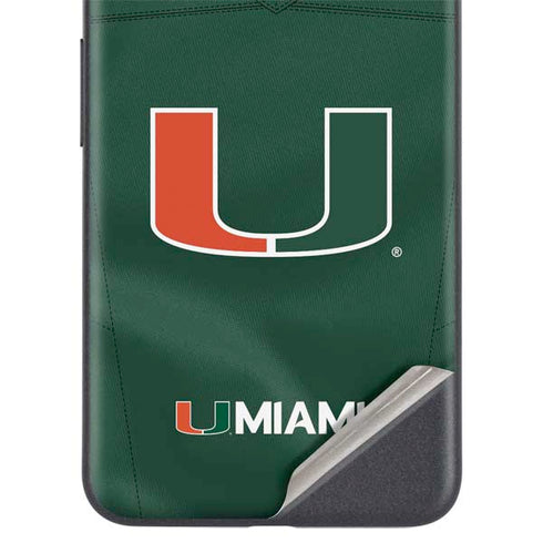 University of Miami Green Jersey Google Pixel 5 Skin